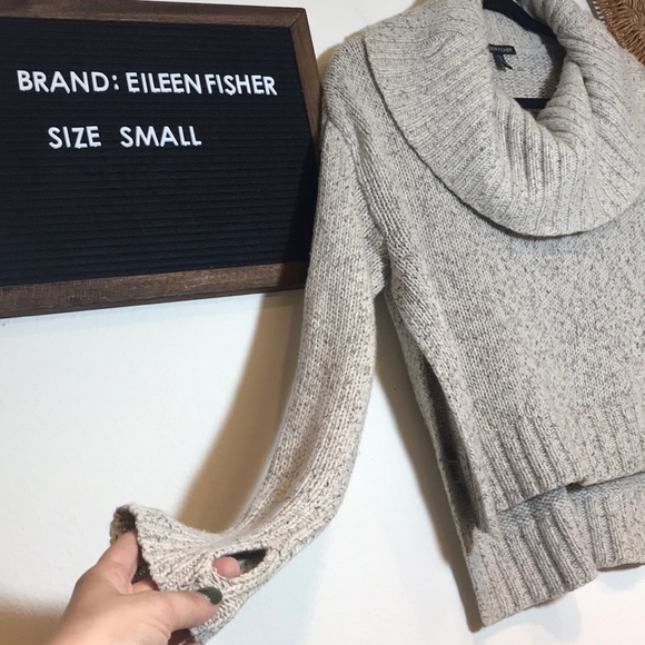 Cashmere and Silk Eileen Fisher Sweater - Picture 2 of 7